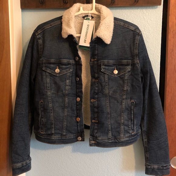 h&m pile lined jacket